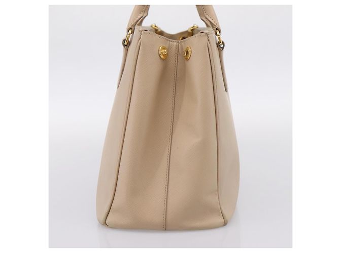 Borsa a mano PRADA Galleria Saffiano 2way Beige Gold Auth 204152A D'oro - vista 4