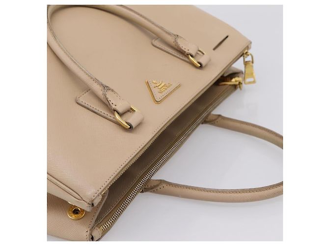 Borsa a mano PRADA Galleria Saffiano 2way Beige Gold Auth 204152A D'oro - vista 6