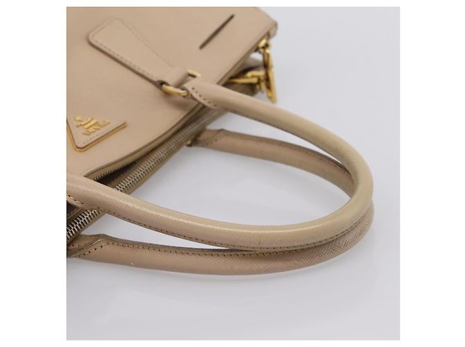 Borsa a mano PRADA Galleria Saffiano 2way Beige Gold Auth 204152A D'oro - vista 7