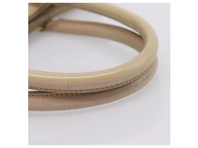 Borsa a mano PRADA Galleria Saffiano 2way Beige Gold Auth 204152A D'oro - vista 8