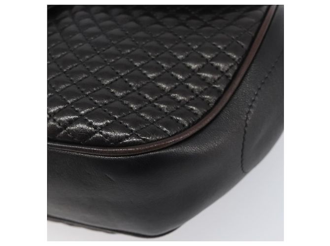 Bolsa de Ombro com Corrente BALLY em Couro Preto e Dourado Auth BA15535 - vista 10