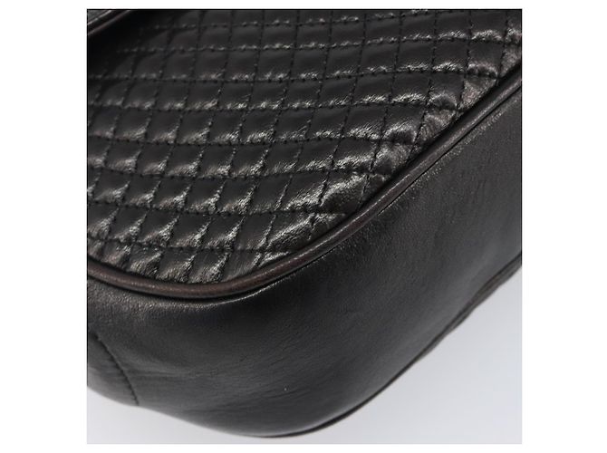 Bolsa de Ombro com Corrente BALLY em Couro Preto e Dourado Auth BA15535 - vista 11
