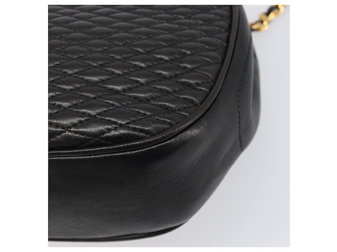 Bolsa de Ombro com Corrente BALLY em Couro Preto e Dourado Auth BA15535 - vista 12