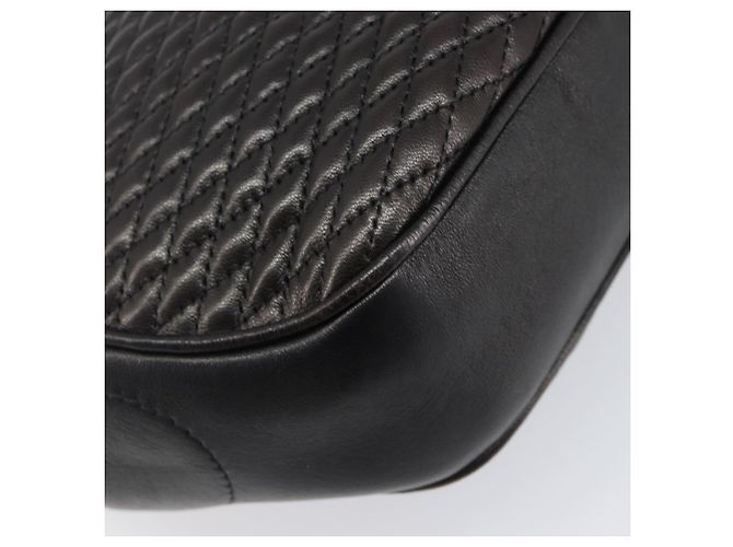 Bolsa de Ombro com Corrente BALLY em Couro Preto e Dourado Auth BA15535 - vista 13