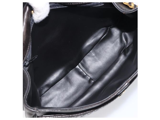 Bolsa de Ombro com Corrente BALLY em Couro Preto e Dourado Auth BA15535 - vista 17