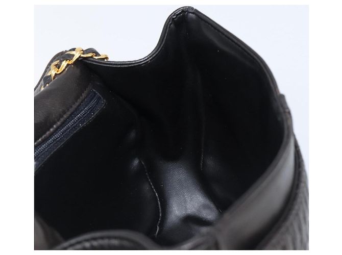 Bolsa de Ombro com Corrente BALLY em Couro Preto e Dourado Auth BA15535 - vista 18