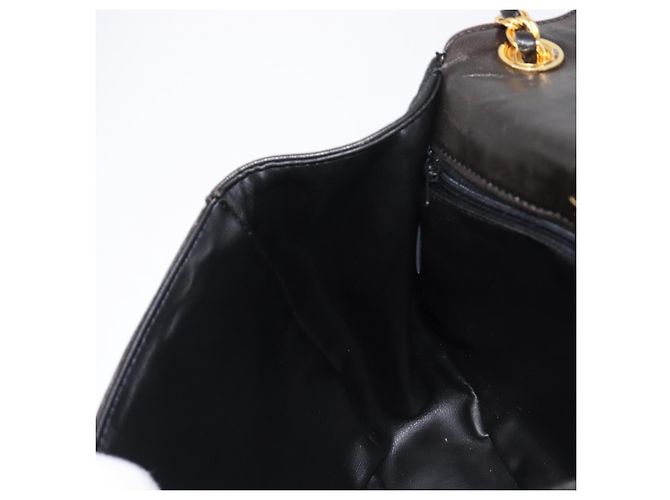 Bolsa de Ombro com Corrente BALLY em Couro Preto e Dourado Auth BA15535 - vista 19