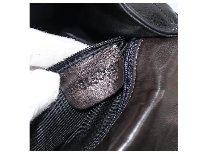 Bolsa de Ombro com Corrente BALLY em Couro Preto e Dourado Auth BA15535 - vista 22