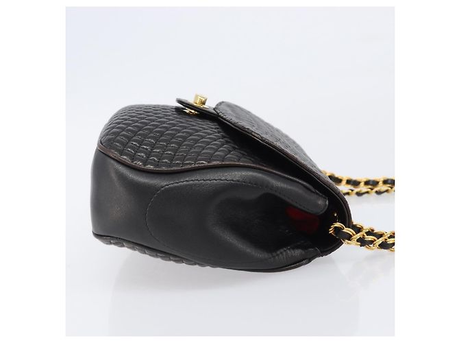 Bolsa de Ombro com Corrente BALLY em Couro Preto e Dourado Auth BA15535 - vista 4