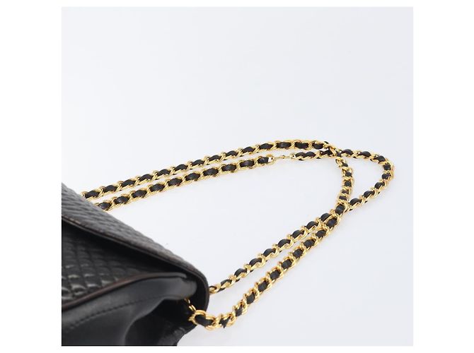 Bolsa de Ombro com Corrente BALLY em Couro Preto e Dourado Auth BA15535 - vista 8