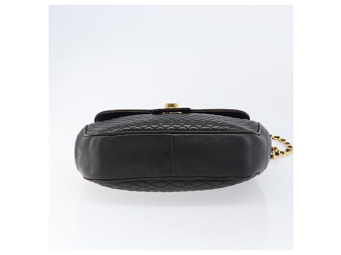 Bolsa de Ombro com Corrente BALLY em Couro Preto e Dourado Auth BA15535 - vista 9