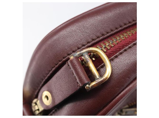Bolso de hombro CARTIER Must Line de piel Bordeaux Gold Auth 201374 Dorado Burdeos - vista 18