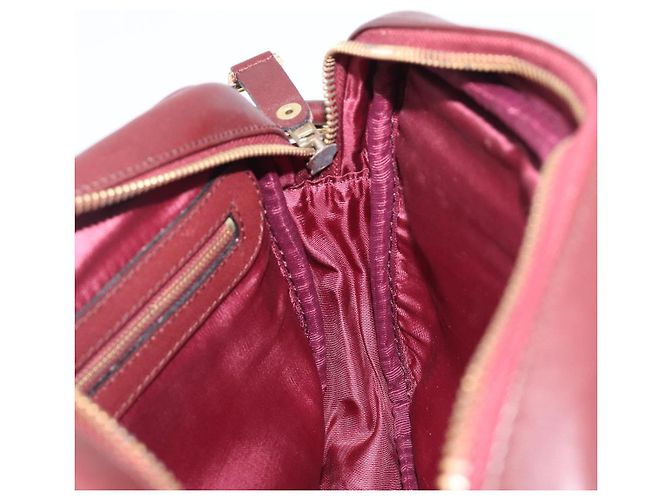 Bolso de hombro CARTIER Must Line de piel Bordeaux Gold Auth 201374 Dorado Burdeos - vista 22