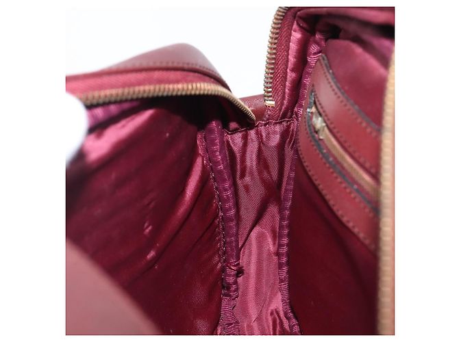 Bolso de hombro CARTIER Must Line de piel Bordeaux Gold Auth 201374 Dorado Burdeos - vista 23