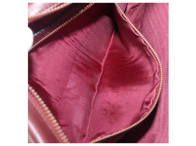 Bolso de hombro CARTIER Must Line de piel Bordeaux Gold Auth 201374 Dorado Burdeos - vista 25