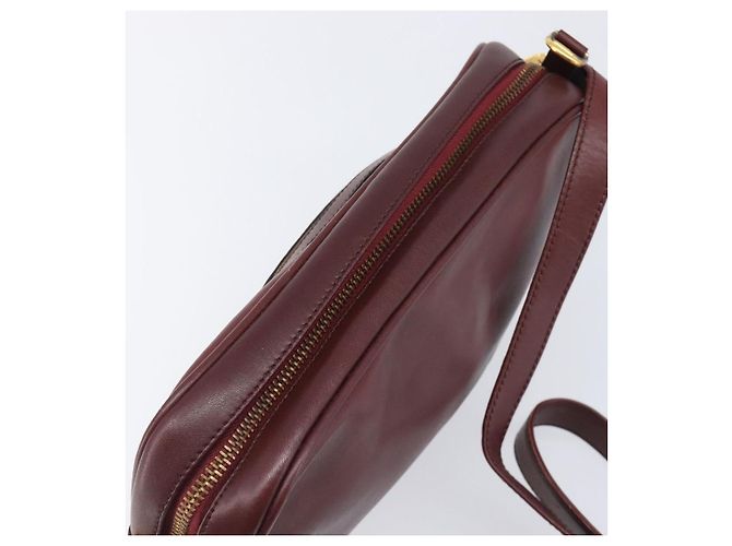 Bolso de hombro CARTIER Must Line de piel Bordeaux Gold Auth 201374 Dorado Burdeos - vista 6