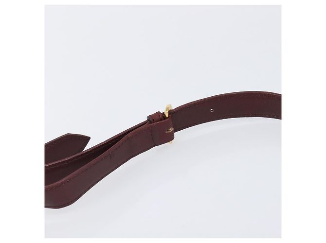 Bolso de hombro CARTIER Must Line de piel Bordeaux Gold Auth 201374 Dorado Burdeos - vista 9