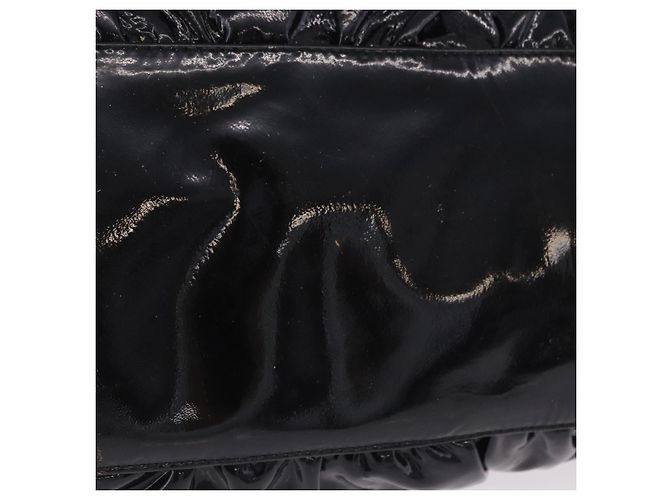 Borsa GUCCI Histeria Patent Black 197020 Auth ka6264 Nero - vista 12