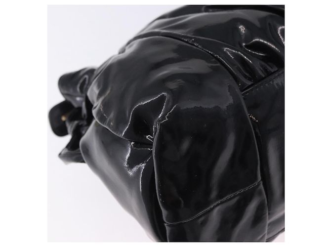Borsa GUCCI Histeria Patent Black 197020 Auth ka6264 Nero - vista 15