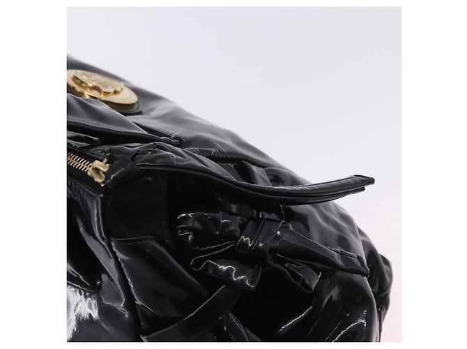 Borsa GUCCI Histeria Patent Black 197020 Auth ka6264 Nero - vista 17