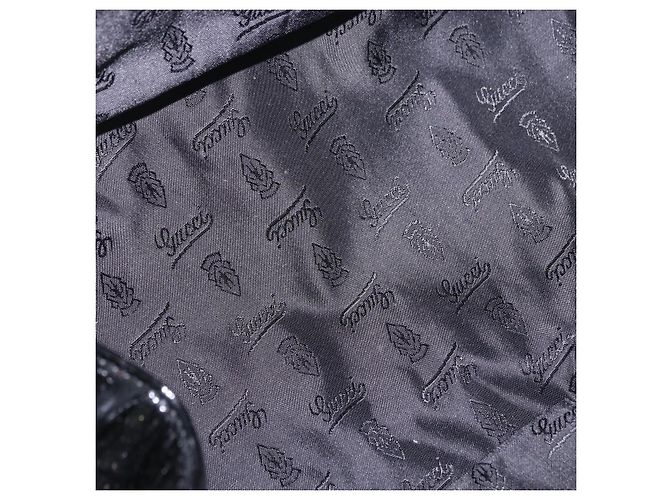Borsa GUCCI Histeria Patent Black 197020 Auth ka6264 Nero - vista 20