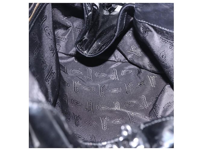 Borsa GUCCI Histeria Patent Black 197020 Auth ka6264 Nero - vista 21