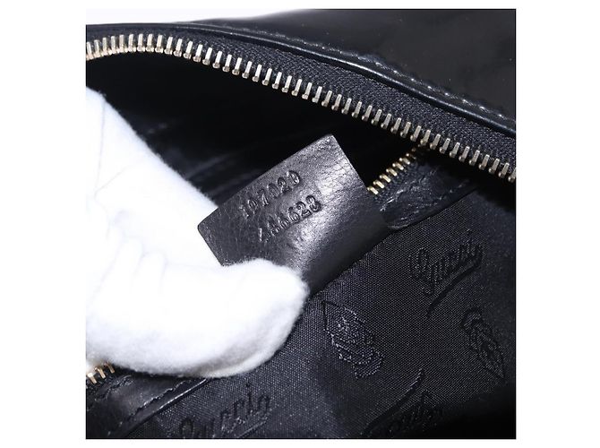 Borsa GUCCI Histeria Patent Black 197020 Auth ka6264 Nero - vista 25