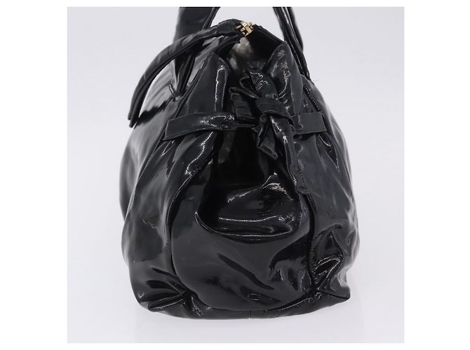 Borsa GUCCI Histeria Patent Black 197020 Auth ka6264 Nero - vista 5