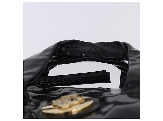 Borsa GUCCI Histeria Patent Black 197020 Auth ka6264 Nero - vista 8