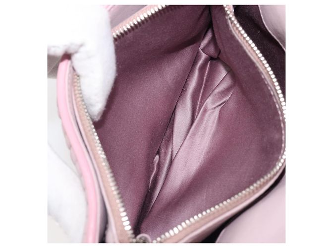 Borsa a tracolla con catena Miu Miu in pelle 2way Rosa Argento Auth BA15638A - vista 10
