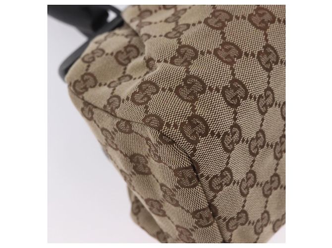 Borsa a mano GUCCI GG Canvas con manico in legno Beige 112683 Auth 203883V - vista 10
