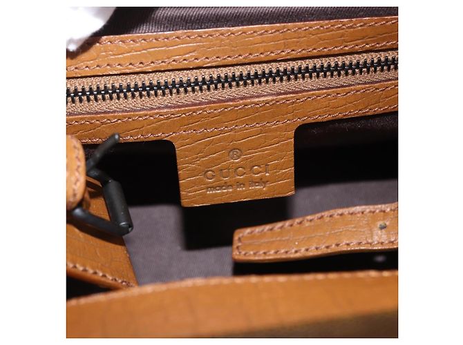 Borsa a mano GUCCI GG Canvas con manico in legno Beige 112683 Auth 203883V - vista 16