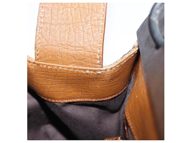 Borsa a mano GUCCI GG Canvas con manico in legno Beige 112683 Auth 203883V - vista 19
