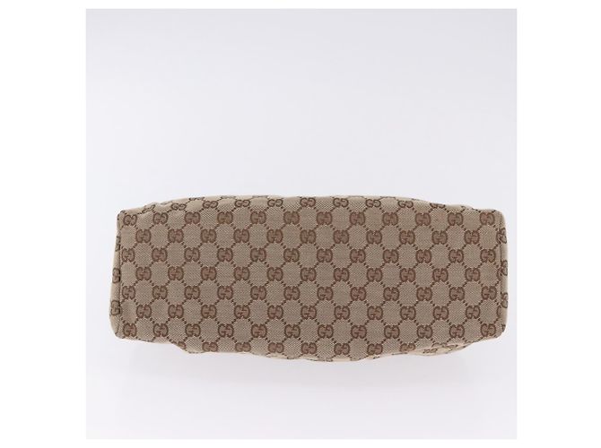 Borsa a mano GUCCI GG Canvas con manico in legno Beige 112683 Auth 203883V - vista 9