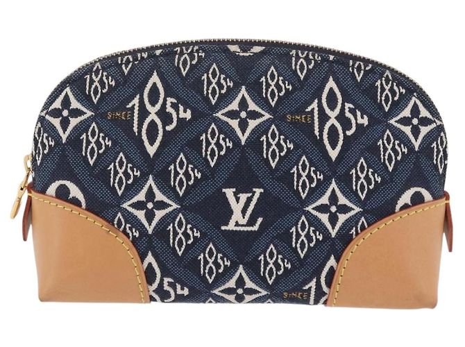 LOUIS VUITTON SINCE1854 Pochette Cosmetic PM Canvas Blue M80307 LV Auth ar14227M - vista 13
