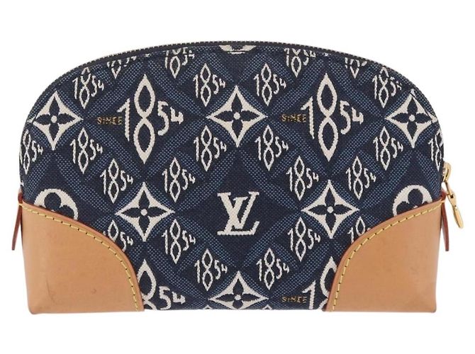 LOUIS VUITTON SINCE1854 Pochette Cosmetic PM Canvas Blue M80307 LV Auth ar14227M - vista 2