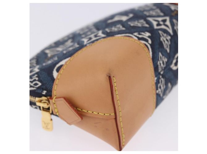 LOUIS VUITTON SINCE1854 Pochette Cosmetic PM Canvas Blue M80307 LV Auth ar14227M - vista 5