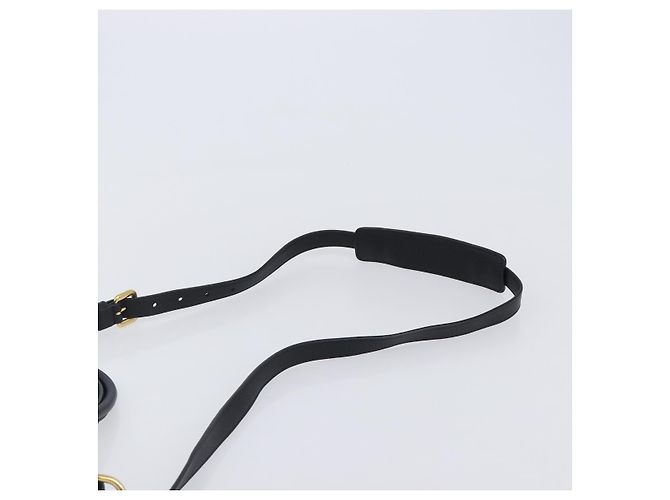 PRADA Handtasche Leder 2way Schwarz Goldfarben Auth 204580M - Ansicht 15