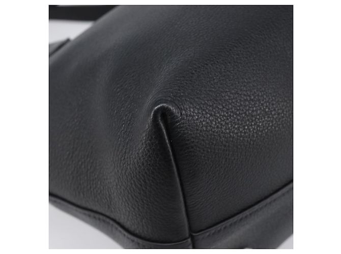 PRADA Handtasche Leder 2way Schwarz Goldfarben Auth 204580M - Ansicht 21