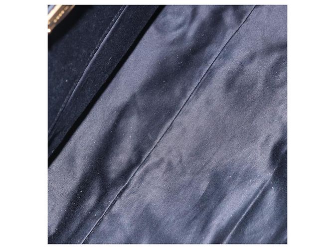 Bolsa de Mão Miu Miu em Couro 2way Preta Dourada Auth 203798V Preto Dourado - vista 10