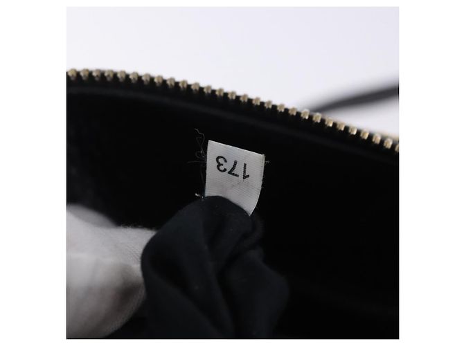 Bolsa de Mão Miu Miu em Couro 2way Preta Dourada Auth 203798V Preto Dourado - vista 11