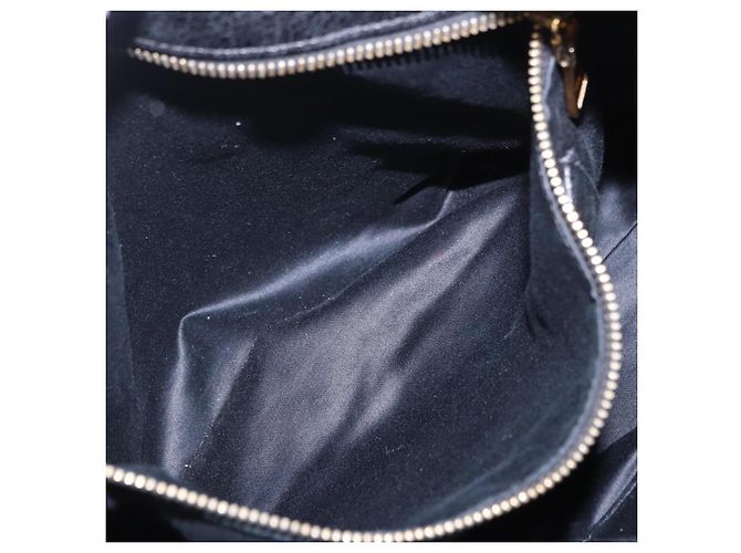 Bolsa de Mão Miu Miu em Couro 2way Preta Dourada Auth 203798V Preto Dourado - vista 31