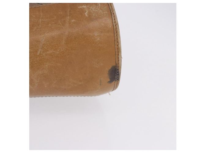 Borsa a tracolla Christian Dior Honeycomb Canvas PVC Beige Gold Auth 203461 D'oro - vista 10