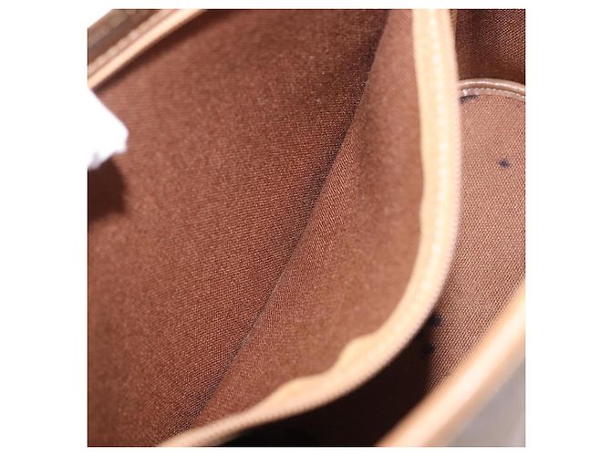 Borsa a tracolla Christian Dior Honeycomb Canvas PVC Beige Gold Auth 203461 D'oro - vista 36