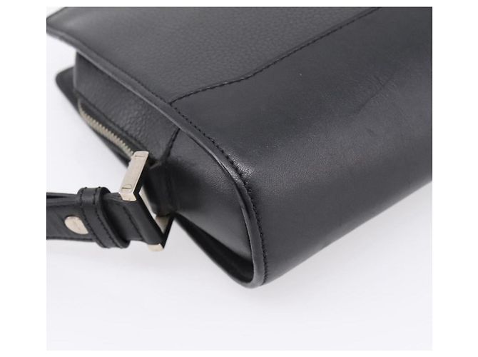 Borsa a pochette CARTIER in pelle nera e argento Auth am12649A Nero - vista 11