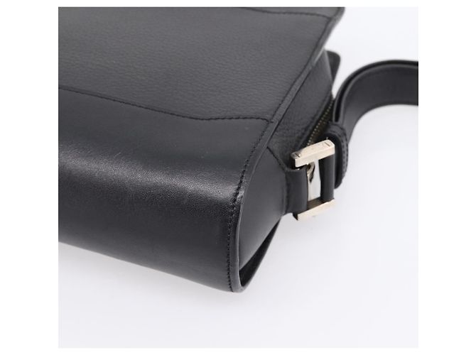 Borsa a pochette CARTIER in pelle nera e argento Auth am12649A Nero - vista 12