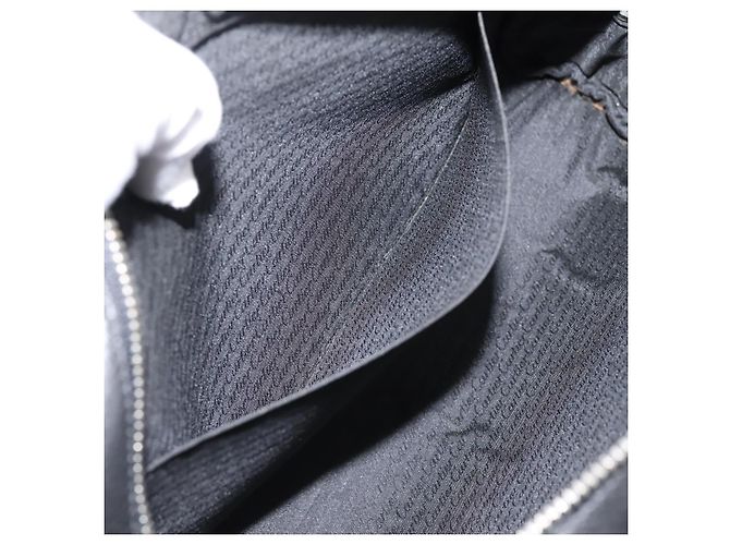 Borsa a pochette CARTIER in pelle nera e argento Auth am12649A Nero - vista 20