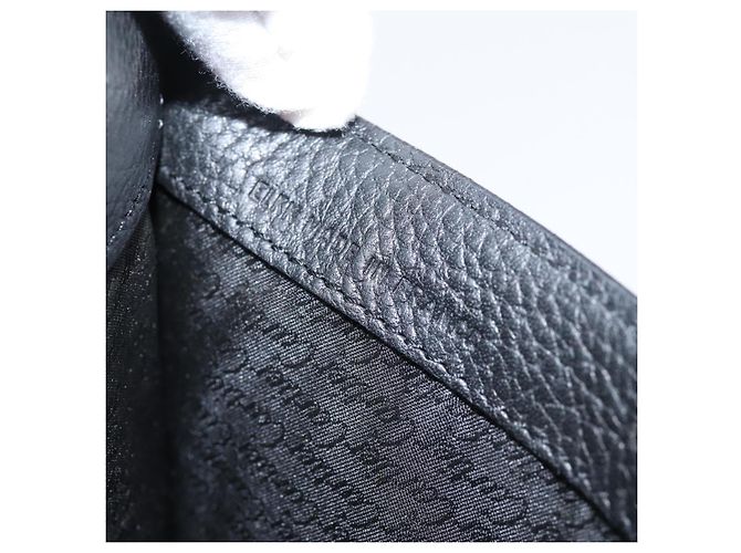 Borsa a pochette CARTIER in pelle nera e argento Auth am12649A Nero - vista 22