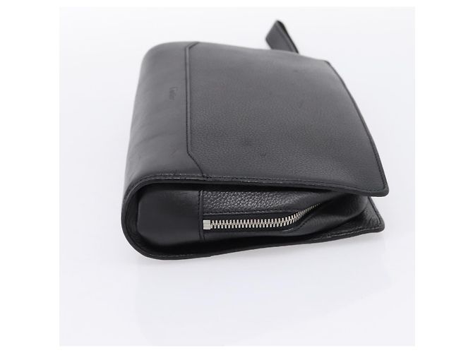 Borsa a pochette CARTIER in pelle nera e argento Auth am12649A Nero - vista 5