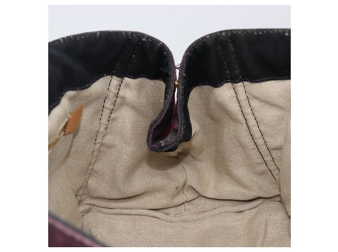Borsa PRADA Canapa GM Canvas Nero Rosa Auth 201284 - vista 20